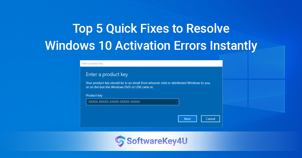 Resolve Windows 10 Activation Errors